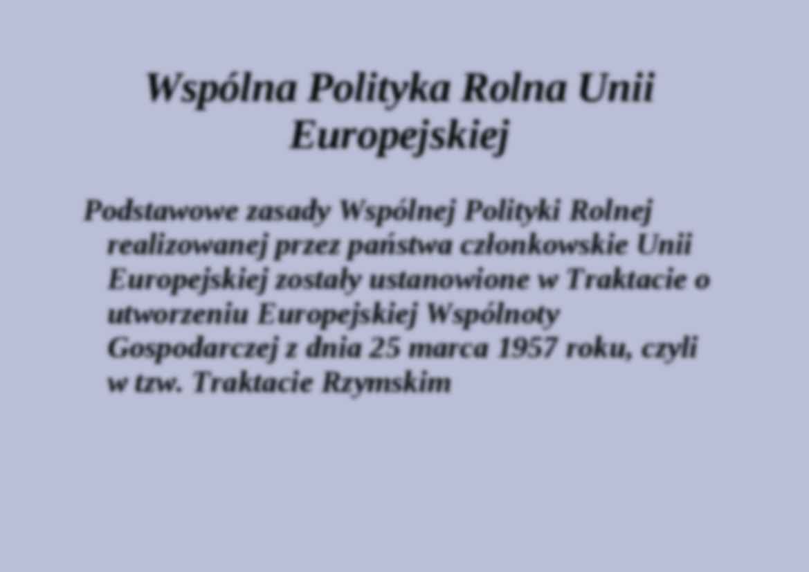 Wspólna Polityka Rolna Unii Europejskiej - strona 2