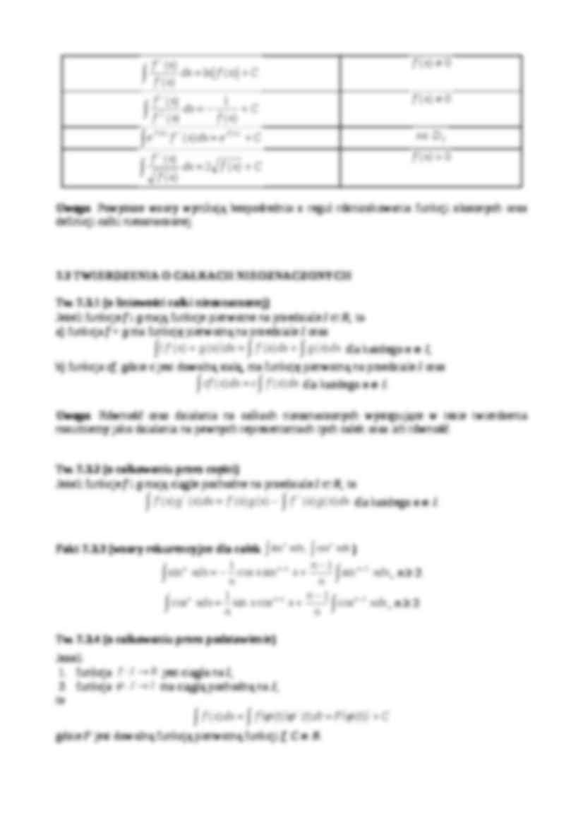 Analiza matematyczna - całki nieoznaczone - strona 3