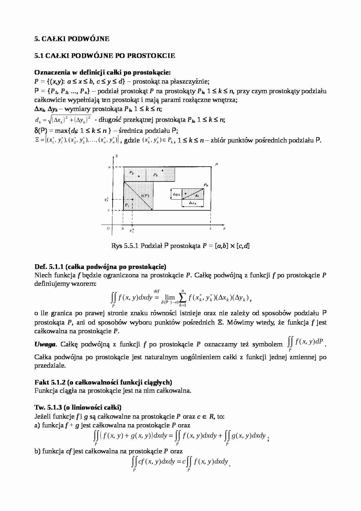 Analiza matematyczna - całki podwójne - strona 1