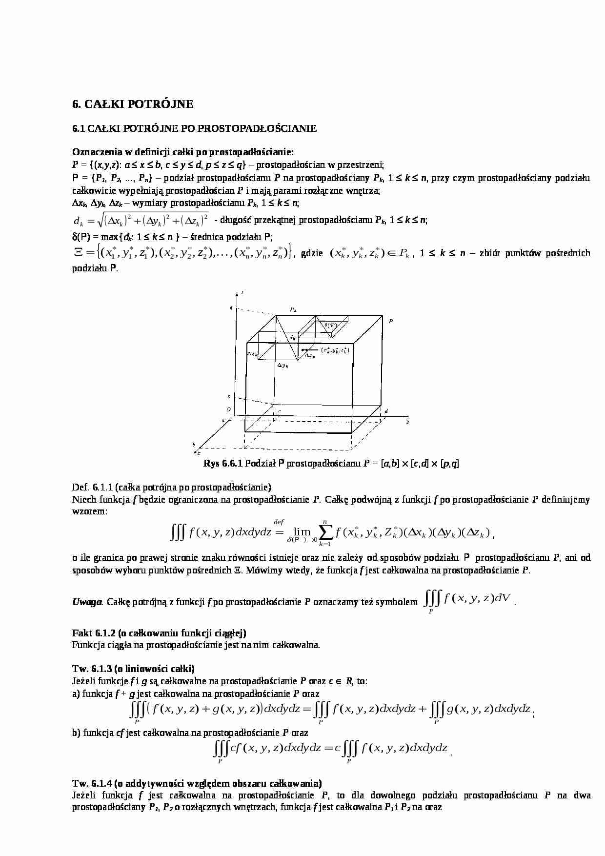 Analiza matematyczna - całki potrójne - strona 1
