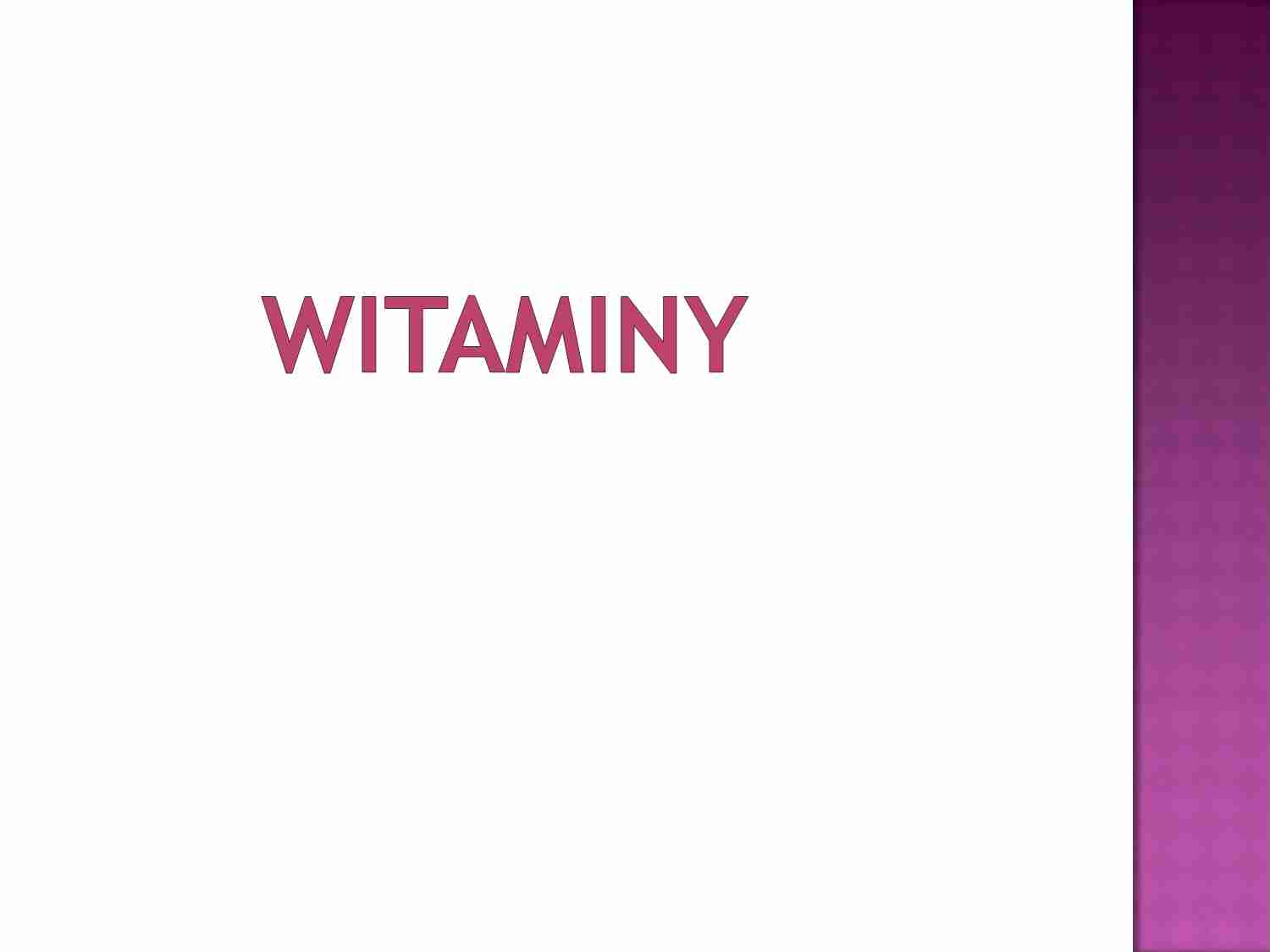 Chemia ogólna - witaminy - strona 1