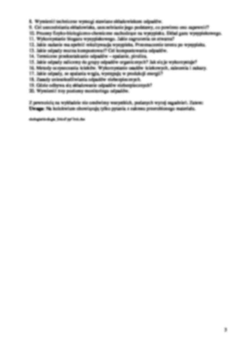 Ekologia, zarządzanie środowiskiem - pytania egzaminacyjne - strona 3