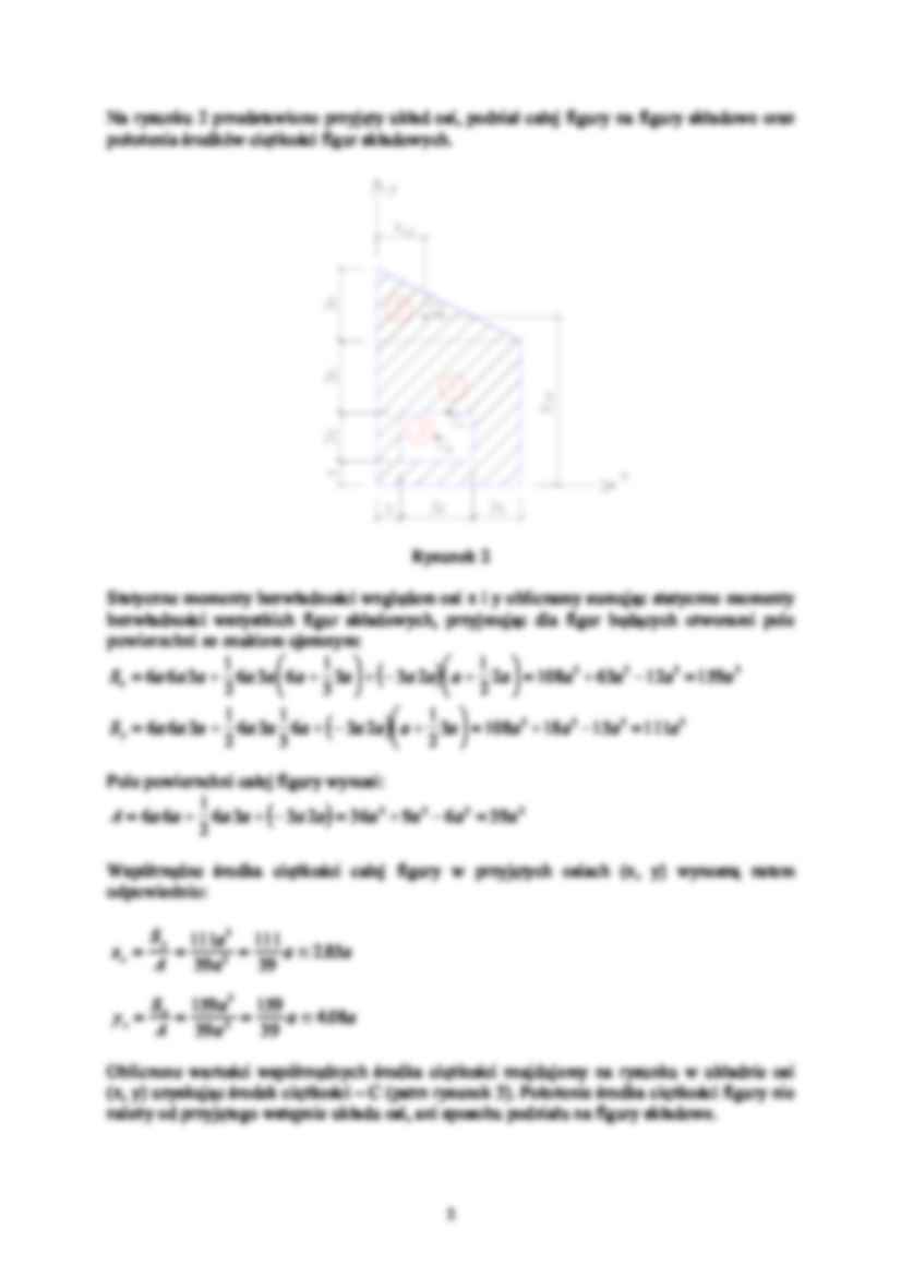 Środek ciężkości figury płaskiej zadanie 1 - strona 2