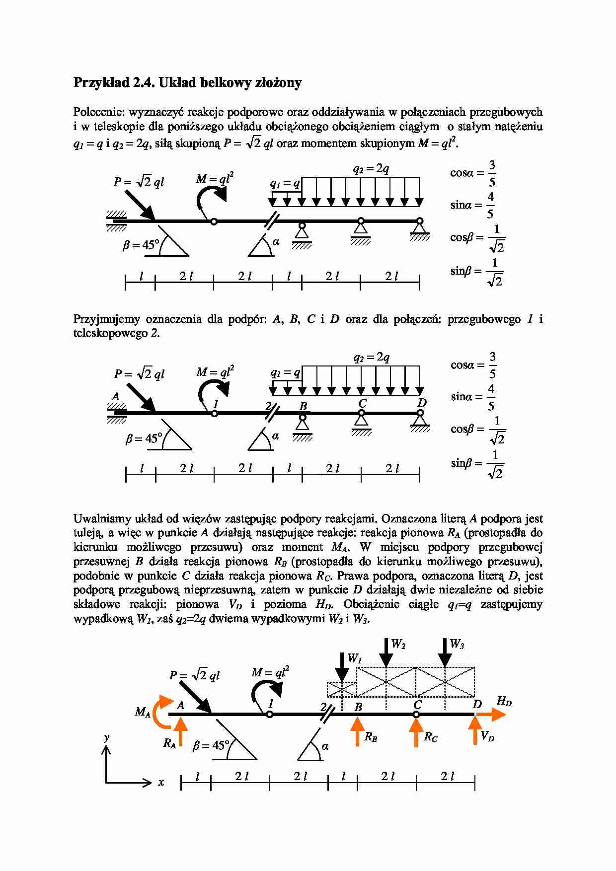 Układ belkowy złożony - przykład 3 - strona 1