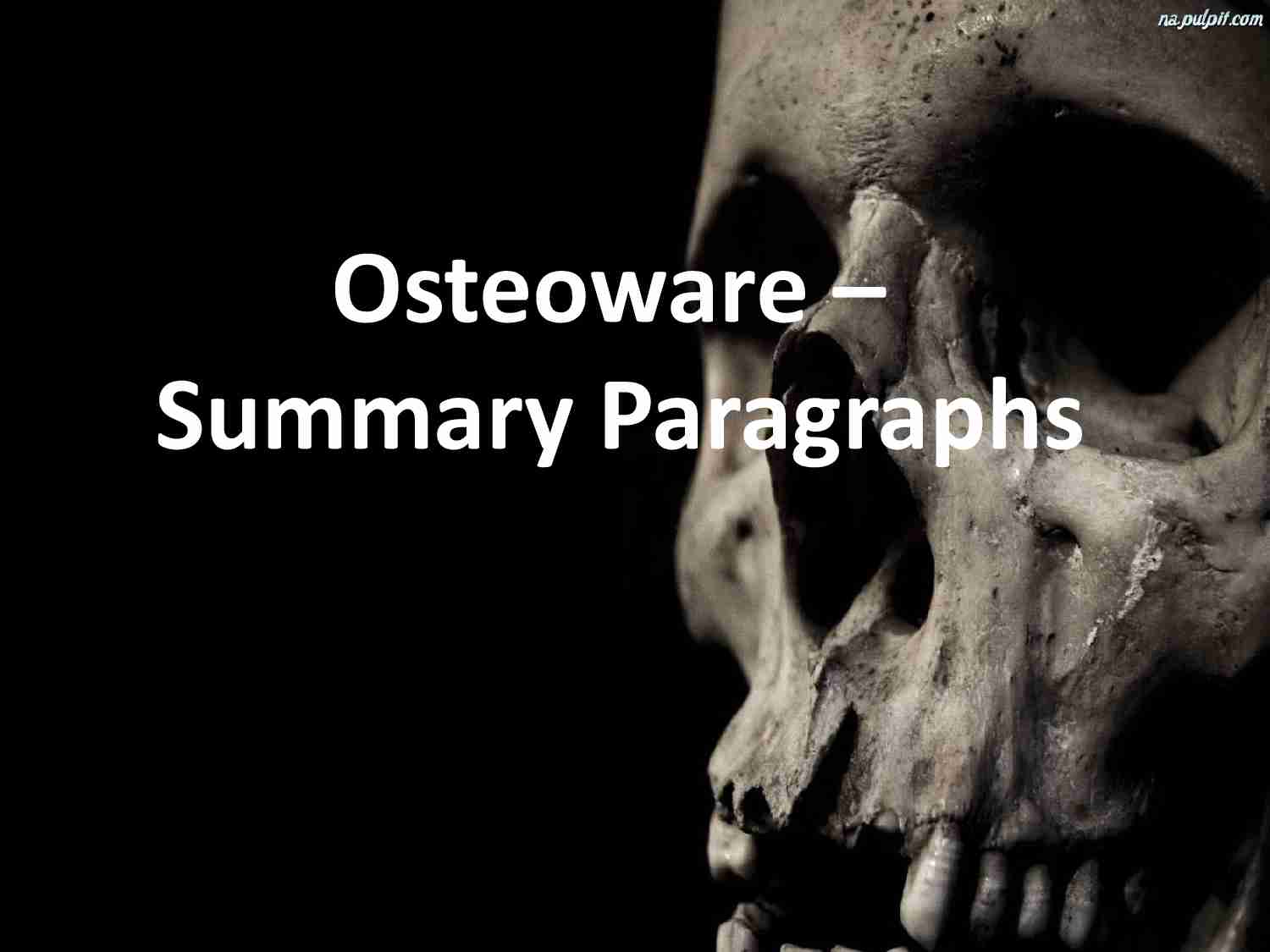 Program Osteoware modu summary paraghaph - strona 1