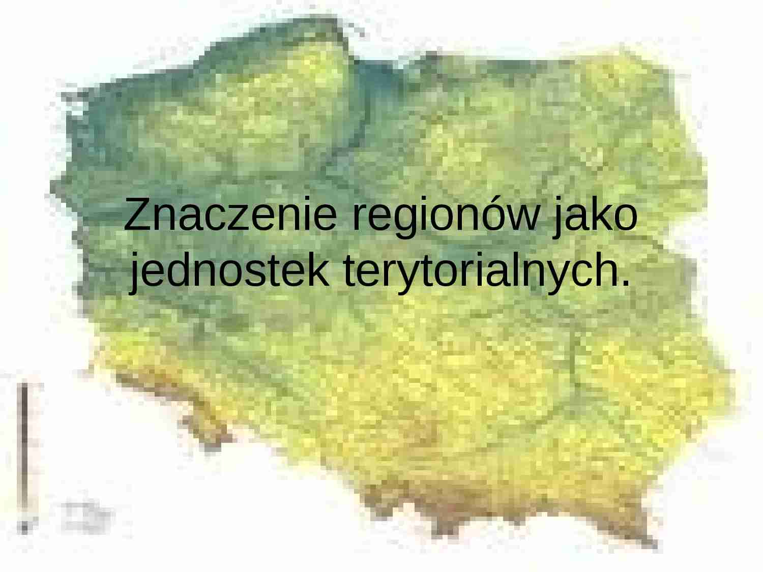 Znaczenie regionw jako jednostek terytorialnych - strona 1