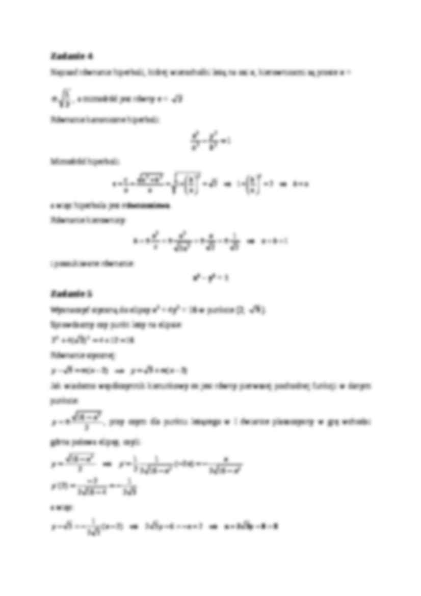 Geometria analityczna - krzywe stożkowe - strona 3