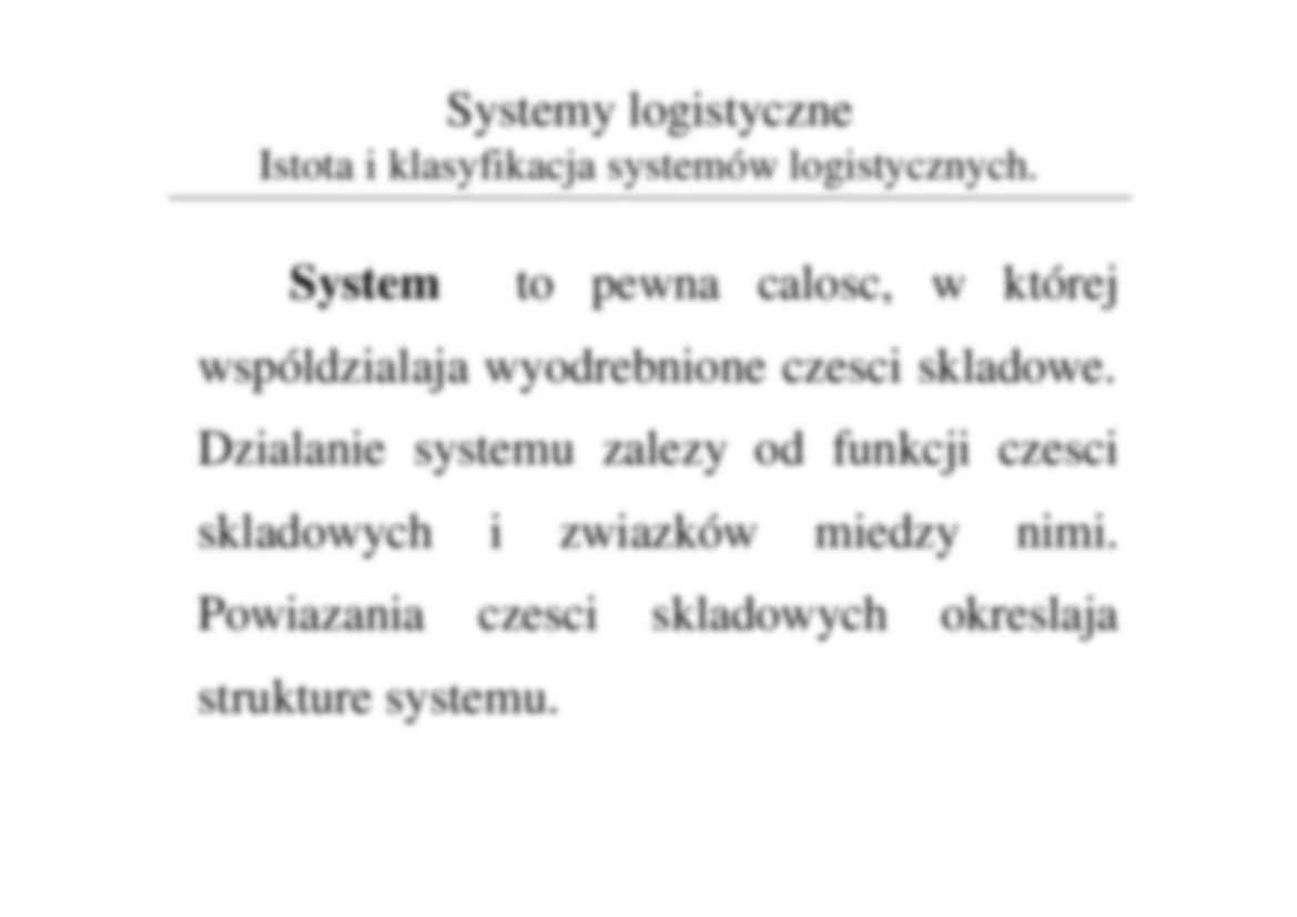 Wykład 2, systemy logistyczne - strona 3