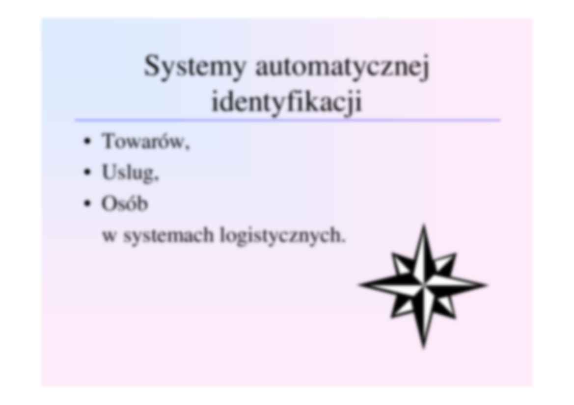 Wykład 7, Systemy automatycznej identyfikacji w logistyce - strona 2