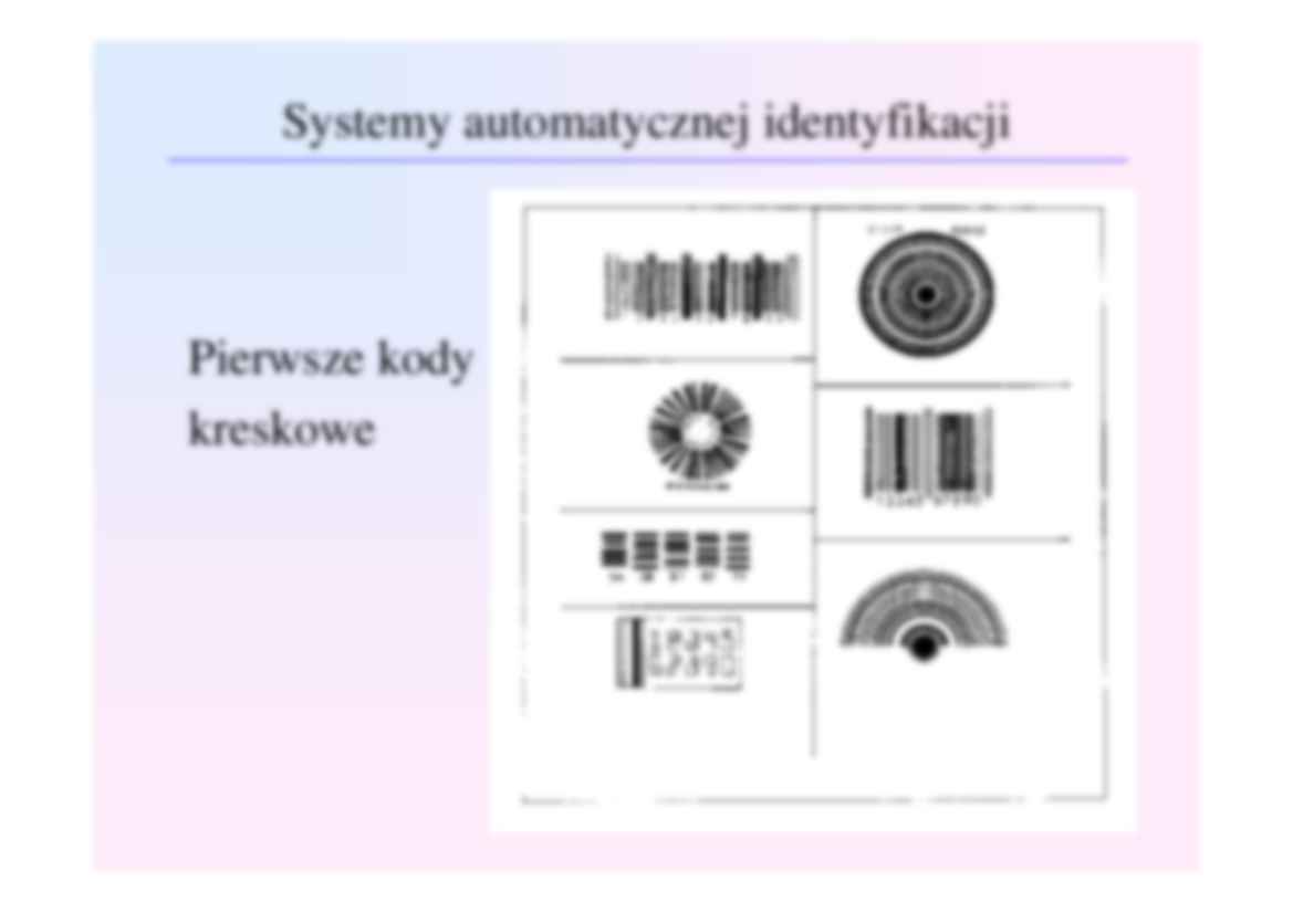 Wykład 7, Systemy automatycznej identyfikacji w logistyce - strona 3