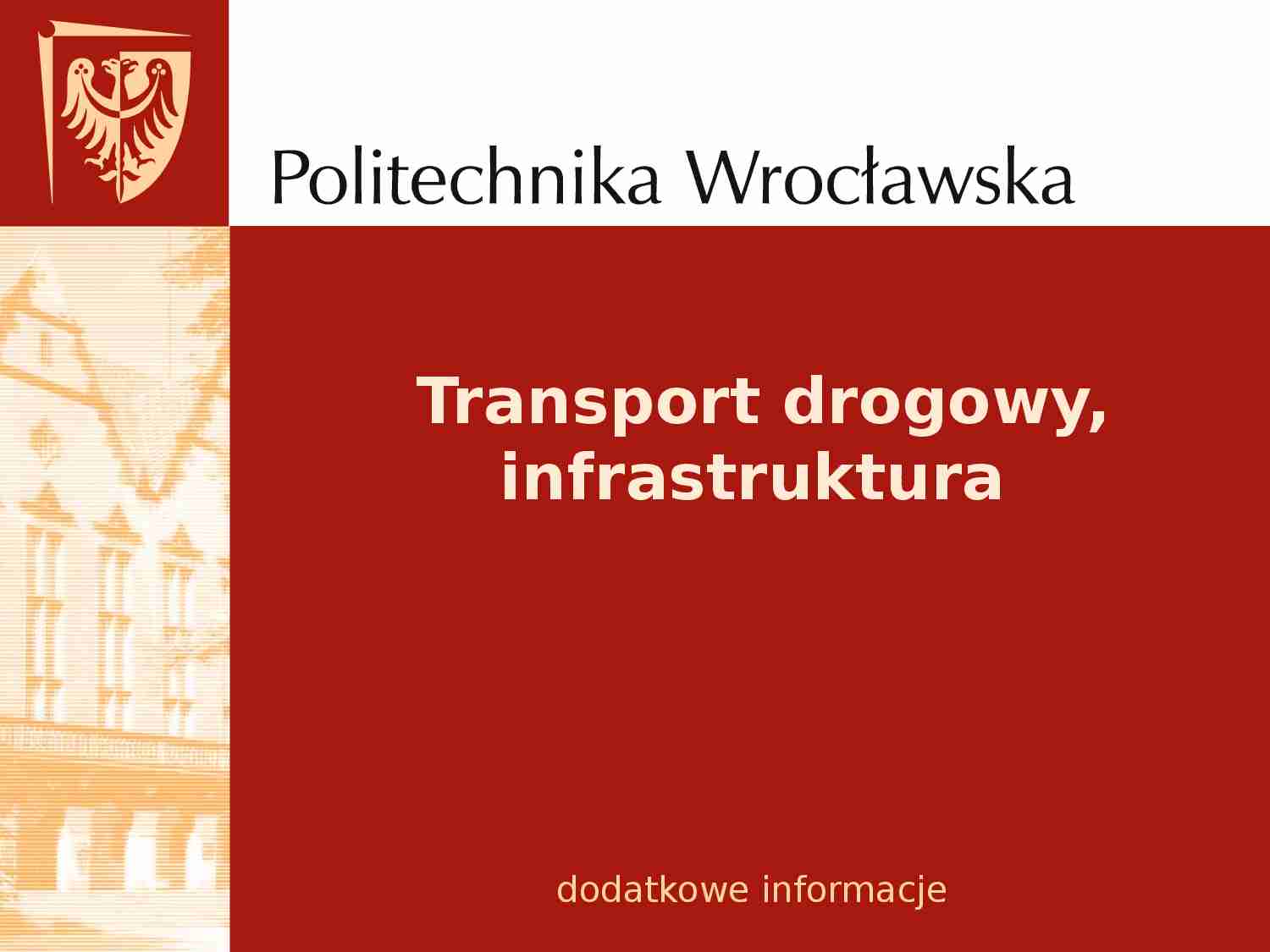 Transport - pojęcie infrastruktury - strona 1