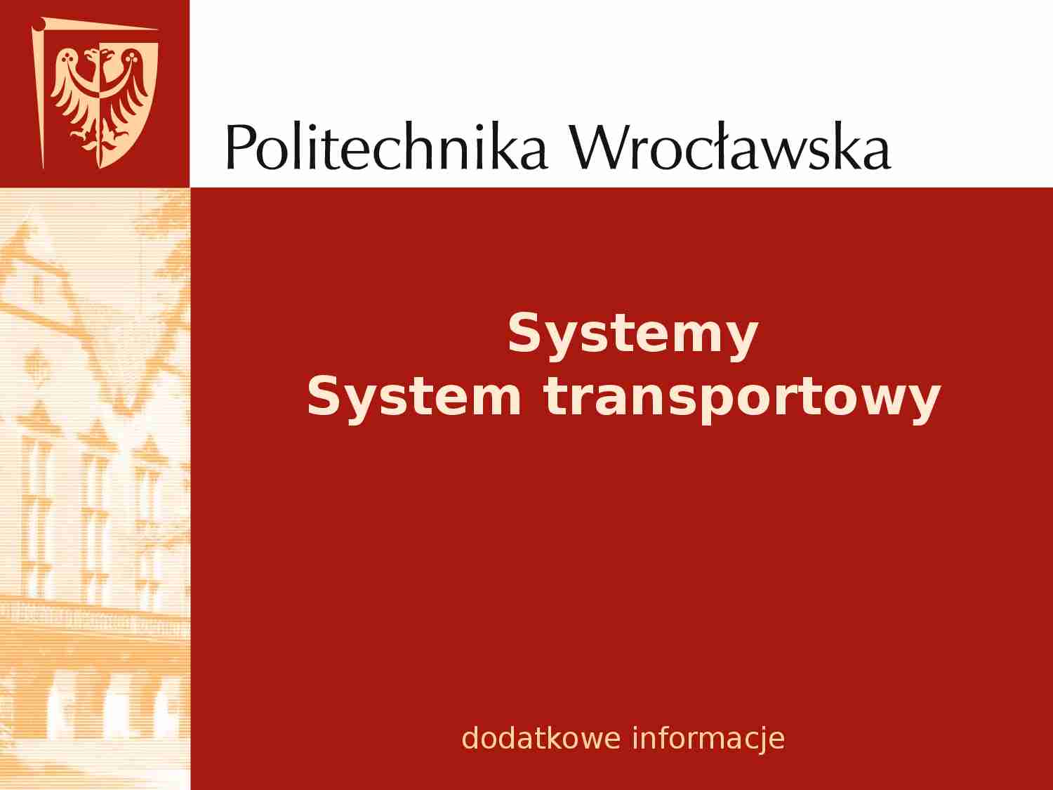 Transport - systemy transportowe - strona 1