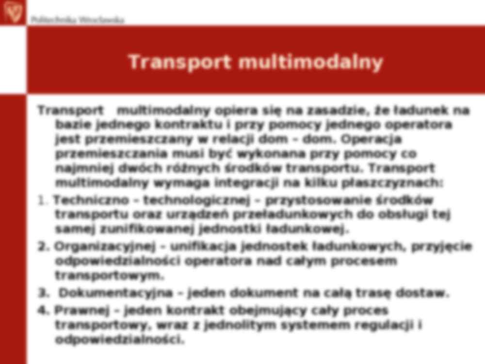 Transport - transport multimodalny - strona 2