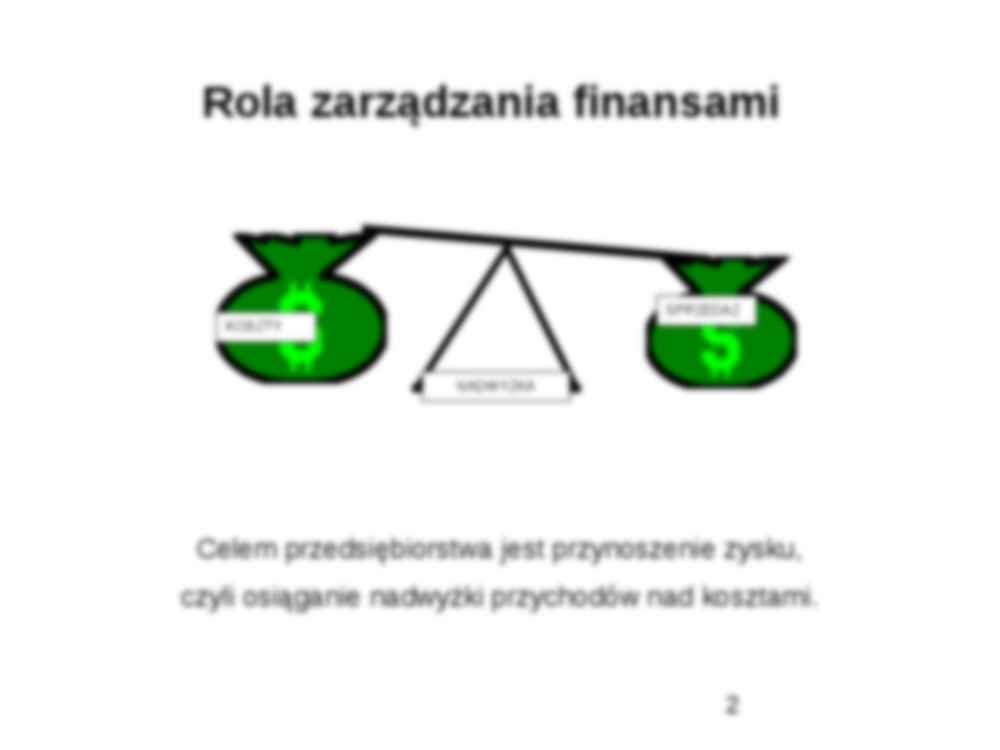 Cele i funkcje zarządzania finansami - strona 2