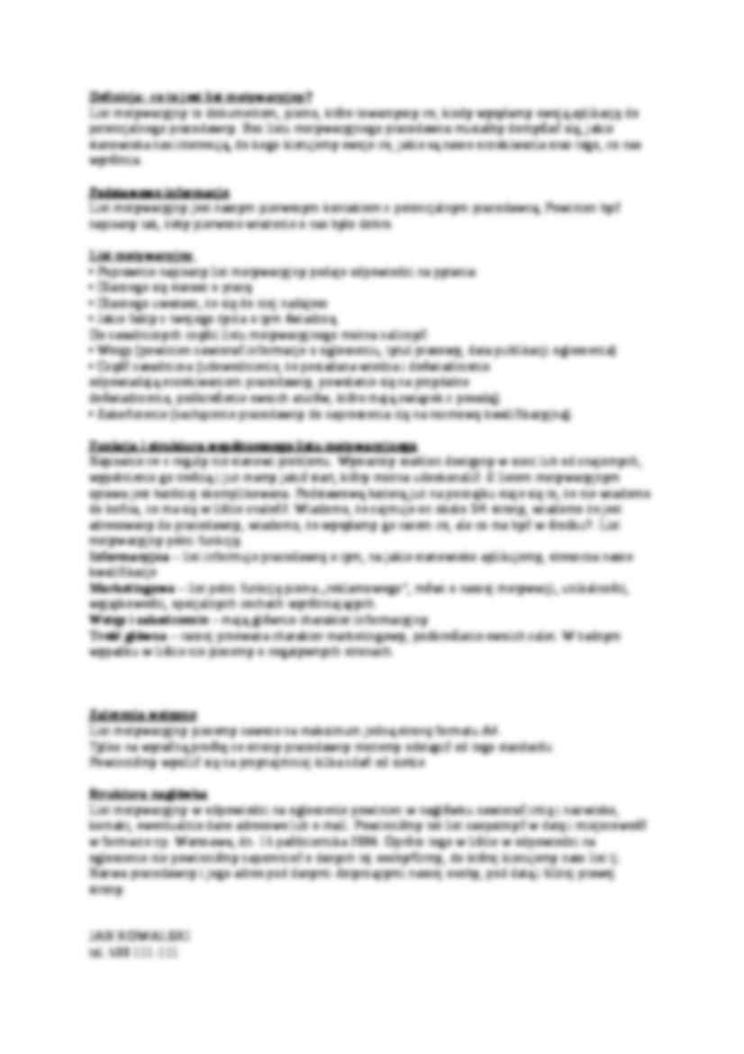 Dokumenty aplikacyjne - Zasady pisania, typologia, funkcje - strona 3
