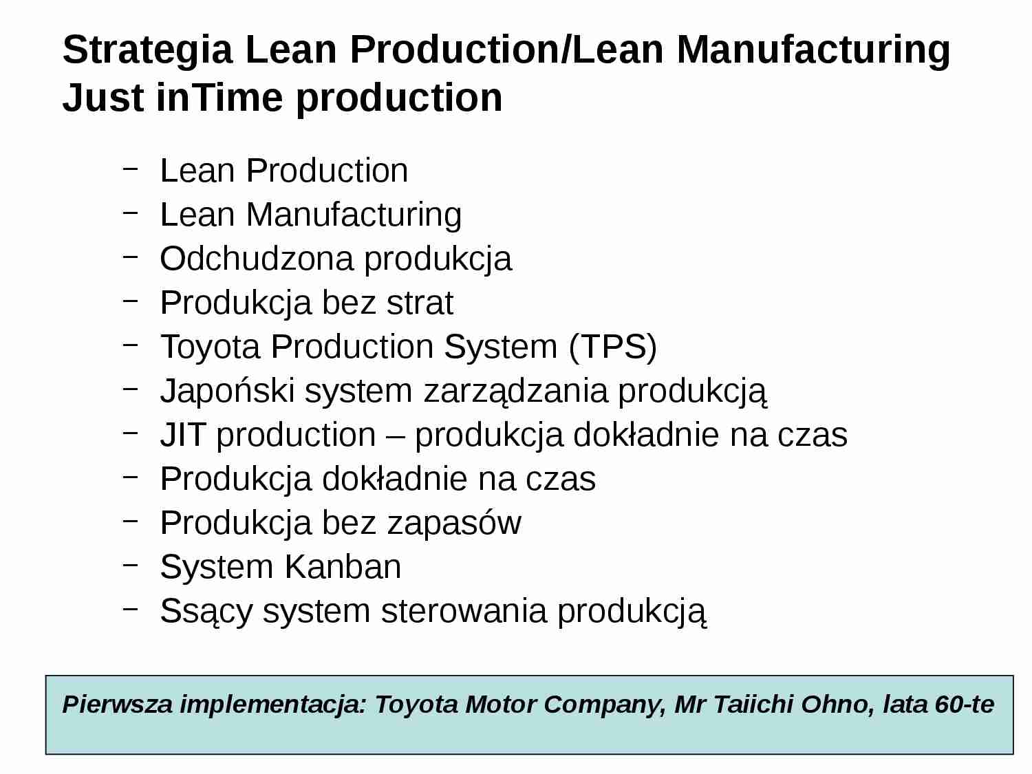 Zarządzanie produkcją i usługami - wykład 3 - strona 1