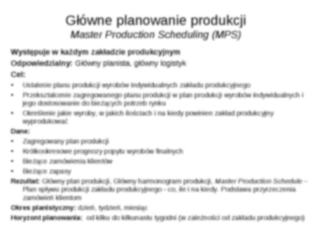 Zarządzanie produkcją i usługami - wykład 4 - strona 3