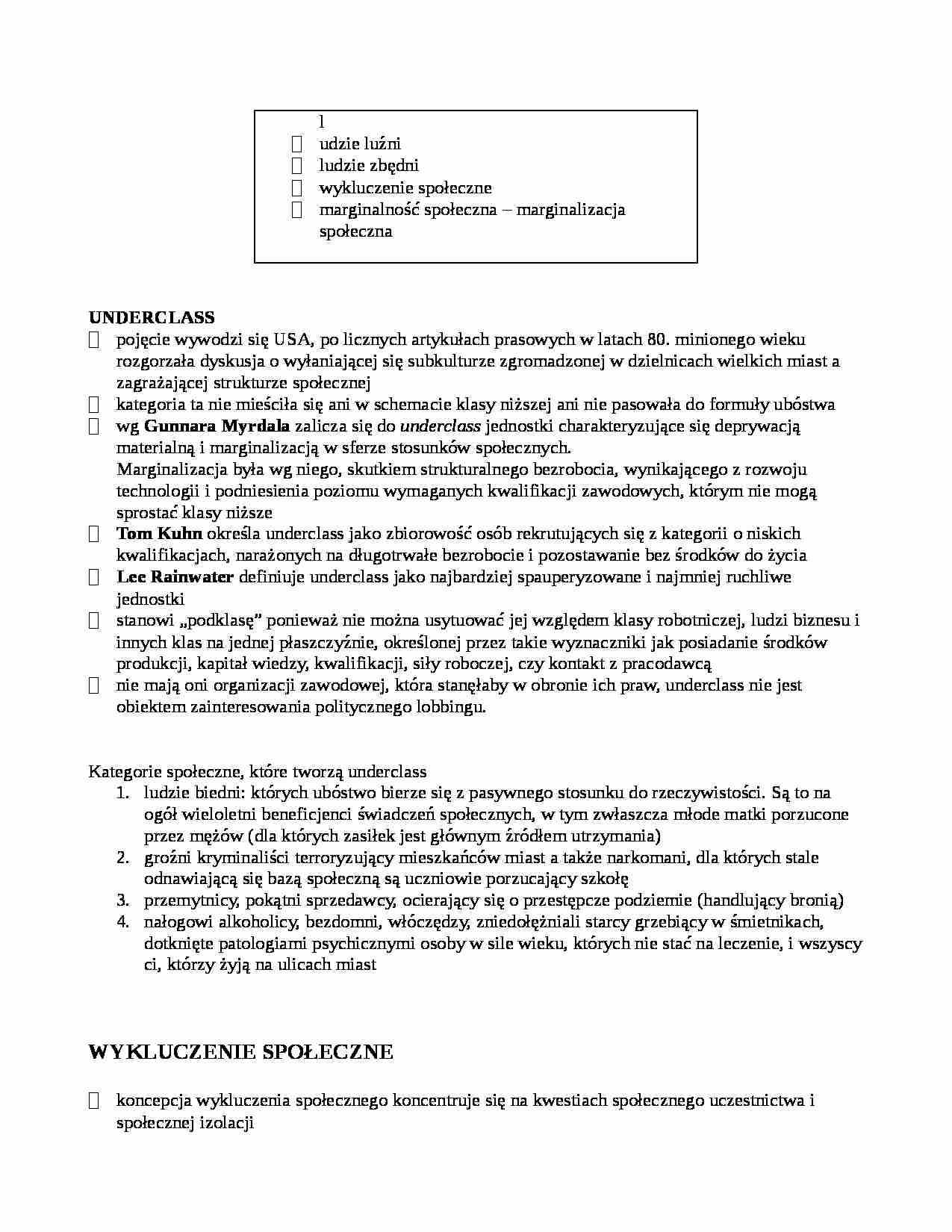 Dynamika rozwoju współczesngo społeczeństwa plskiego - notatki z wykładu 8 - strona 1