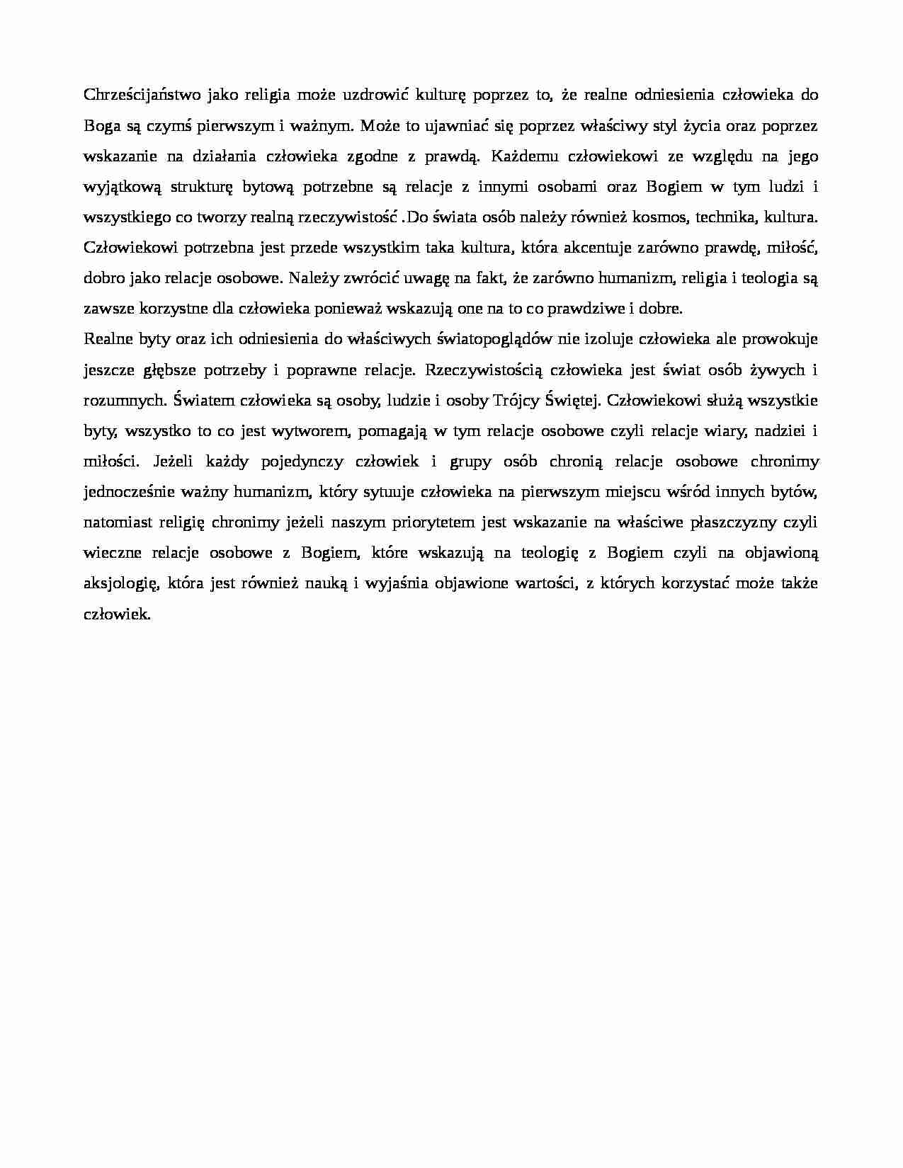 Filozofia kultury - notatki z wykładu 4 - strona 1