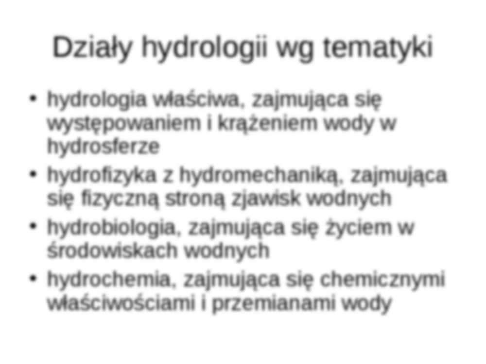 Hydrologia - wykład 1 - strona 3