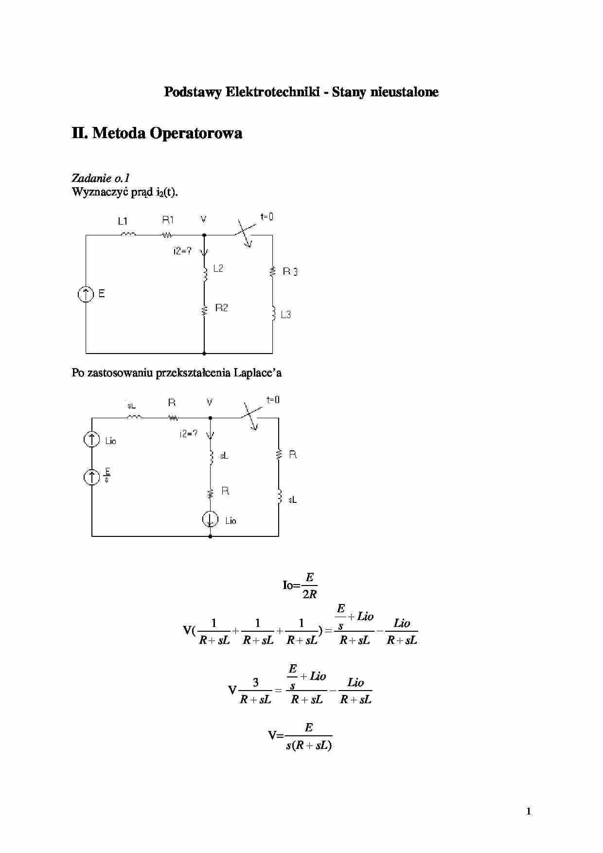Metoda operatorowa - strona 1