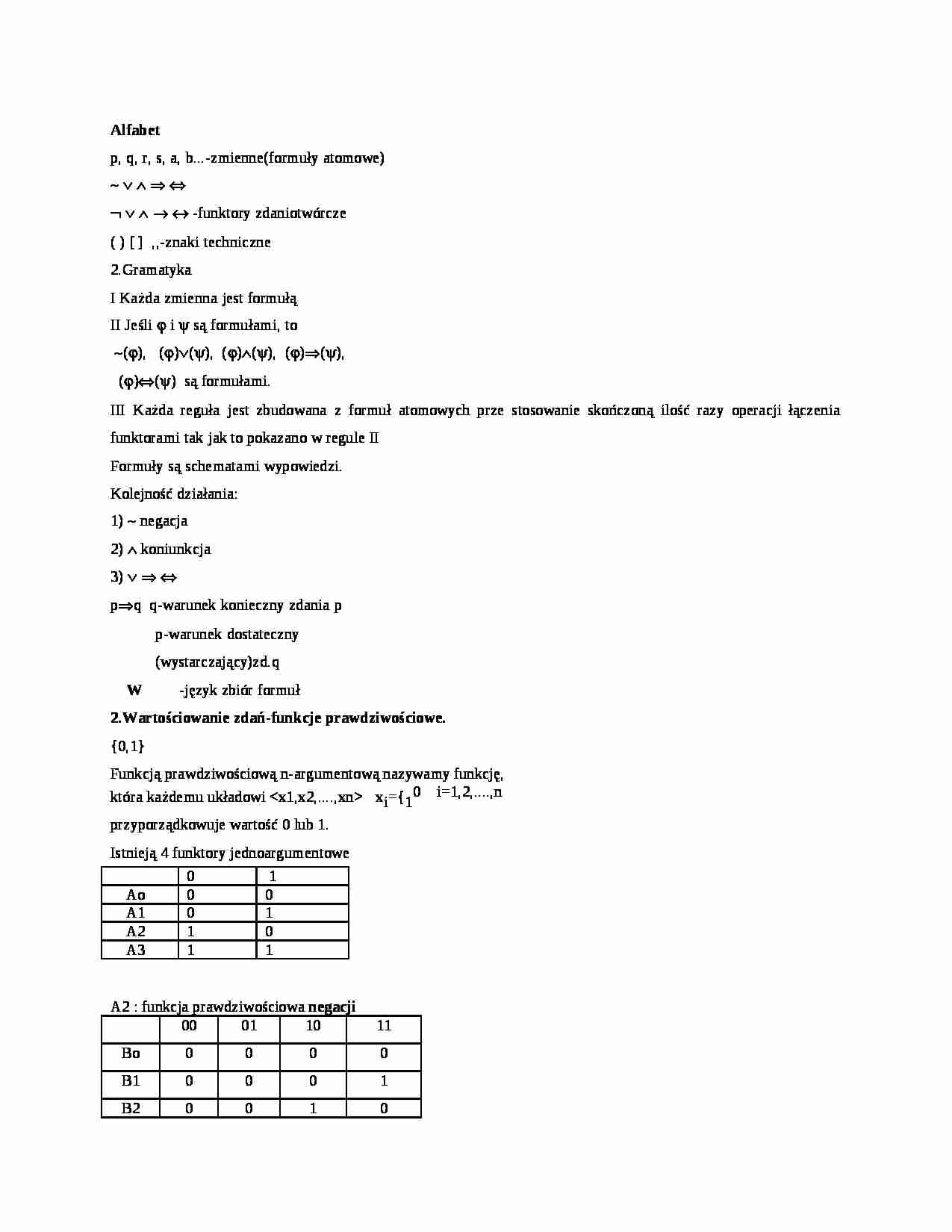 Logika - Alfabet - strona 1