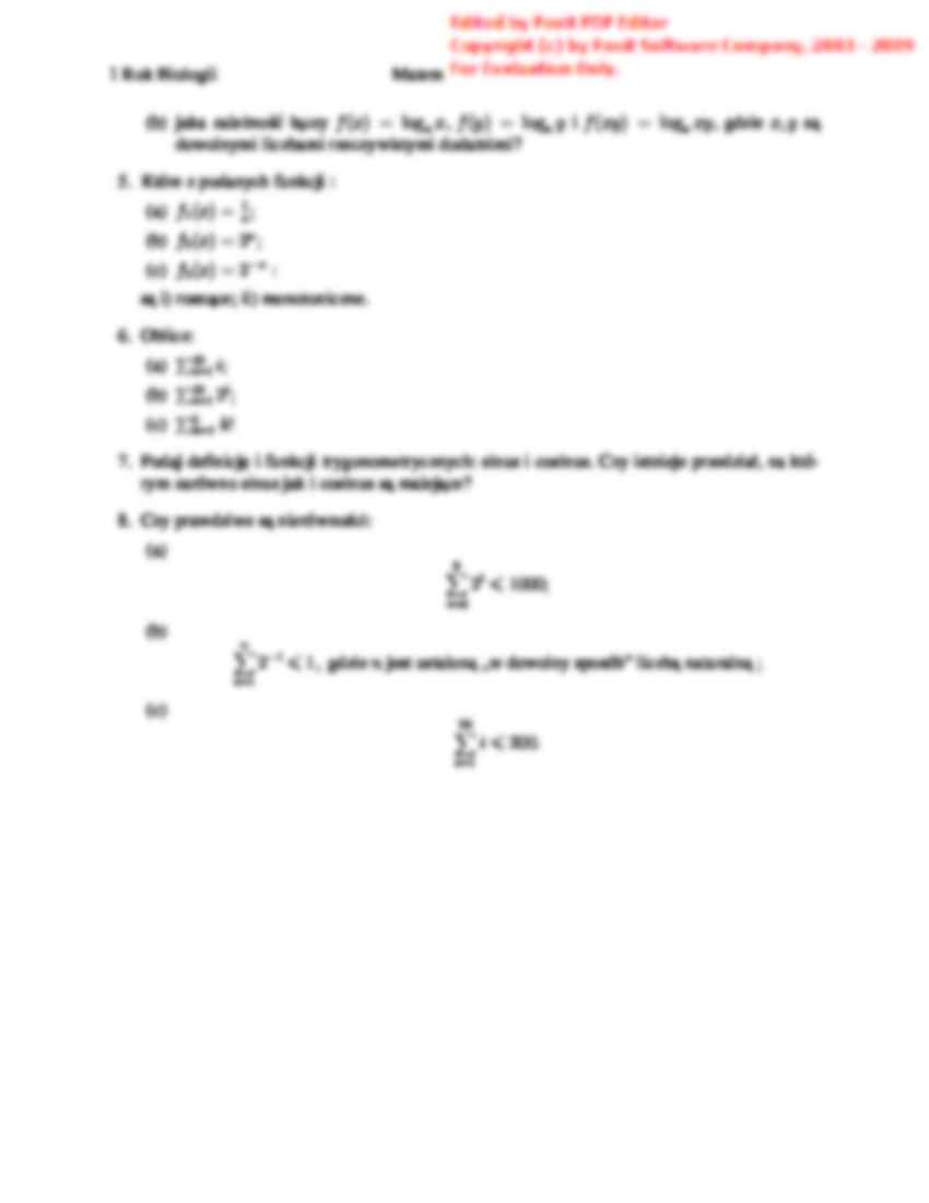 Matematyka - Lista zadań 1 - strona 2