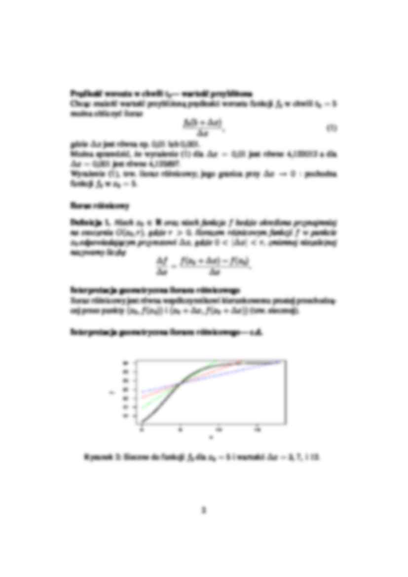 Matematyka - wykład 5: pochodna funkcji - strona 2