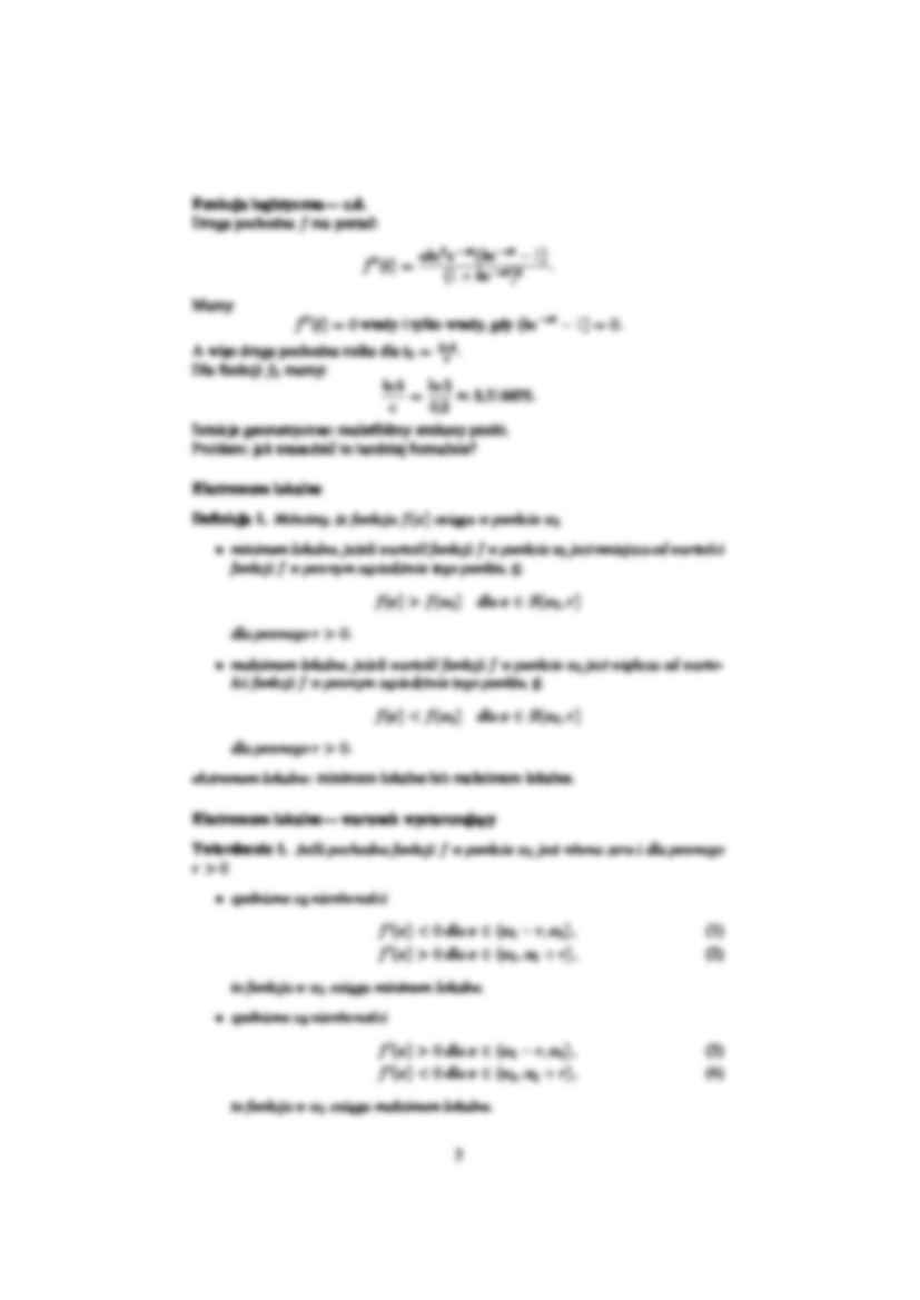 Matematyka - wykład 6: pochodna funkcji - zastosowania - strona 3