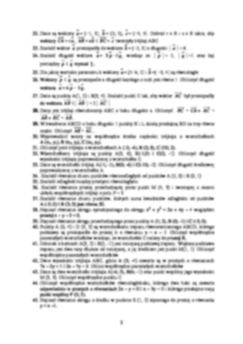 Geometria analityczna - zadania - strona 2