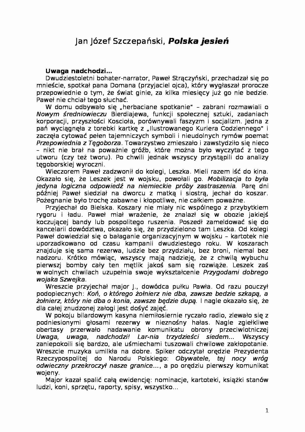 Historia literatury - Polska jesień - strona 1