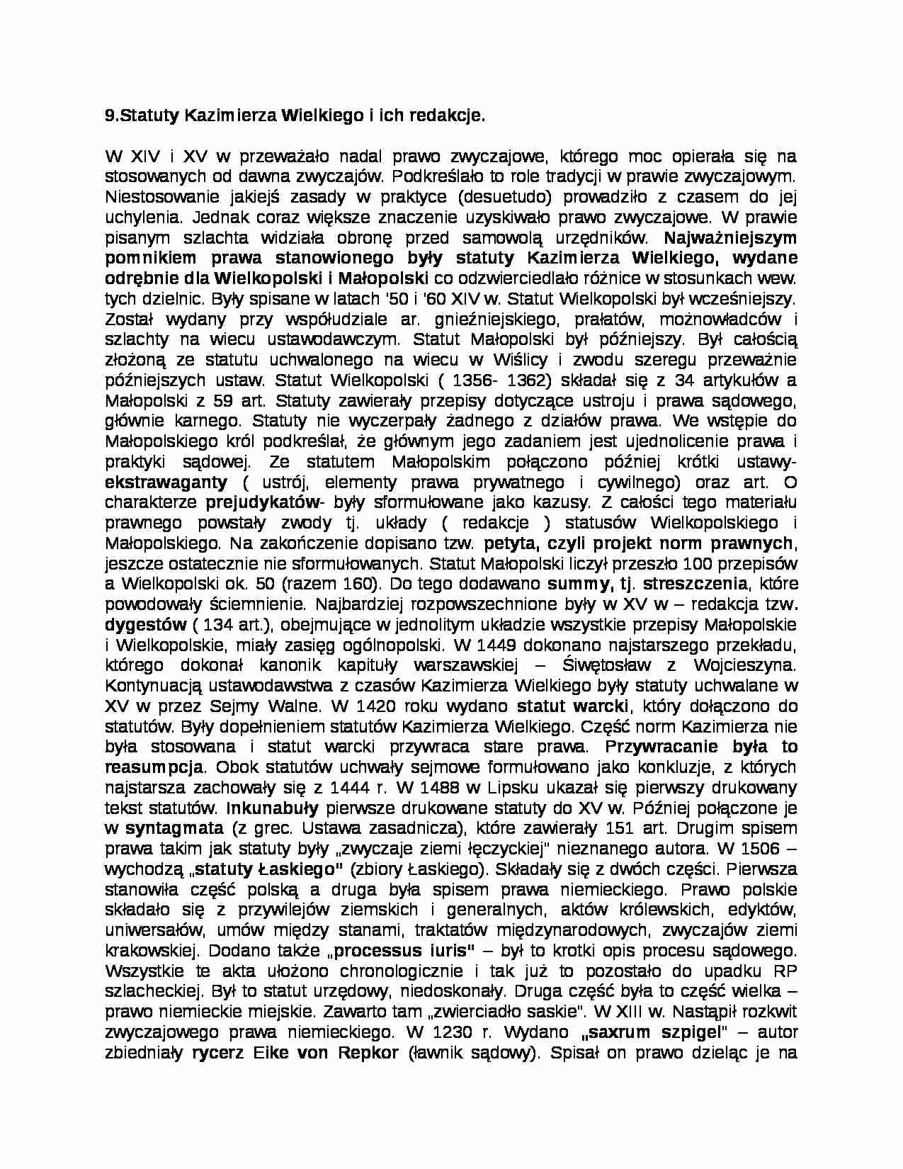 Statuty Kazimierza Wielkiego - strona 1