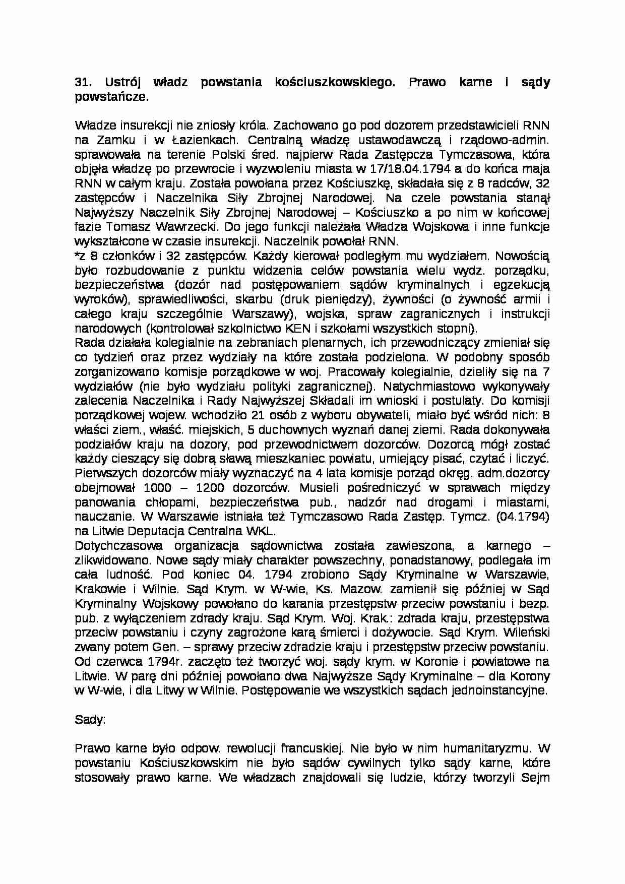 Ustrój władz powstania kościuszkowskiego - strona 1