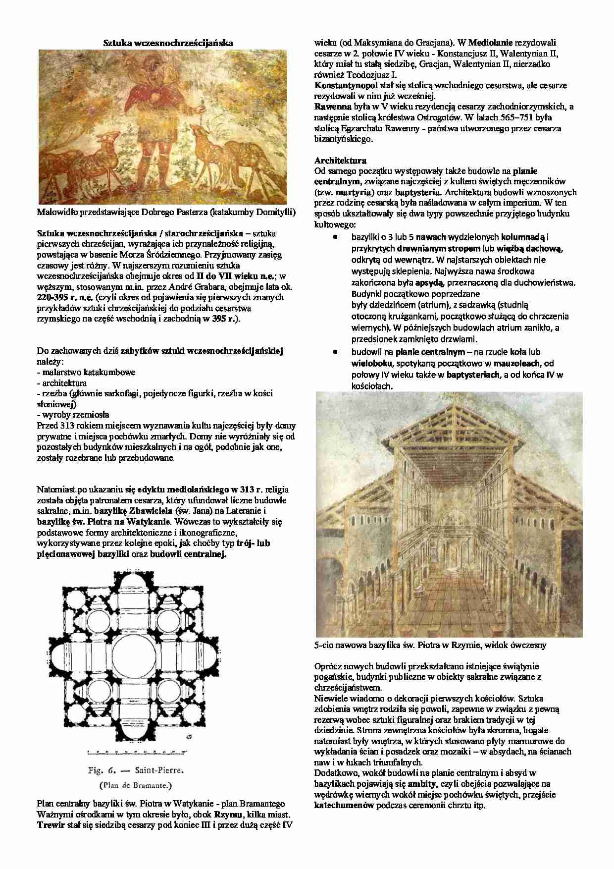 sztuka wczesnochrzeńcijańska i bizantyjska - strona 1