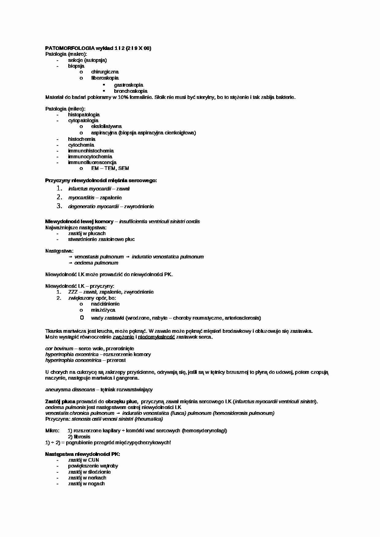 Patomorfologia - definicja i podział - strona 1