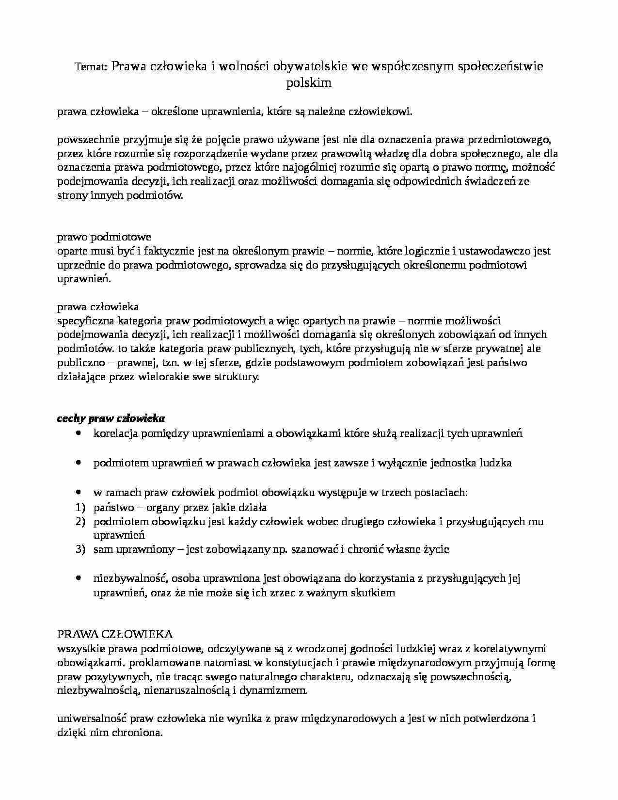 Dynamika zmiany współczesnego społeczeństwa polskiego - wykład 2 - strona 1