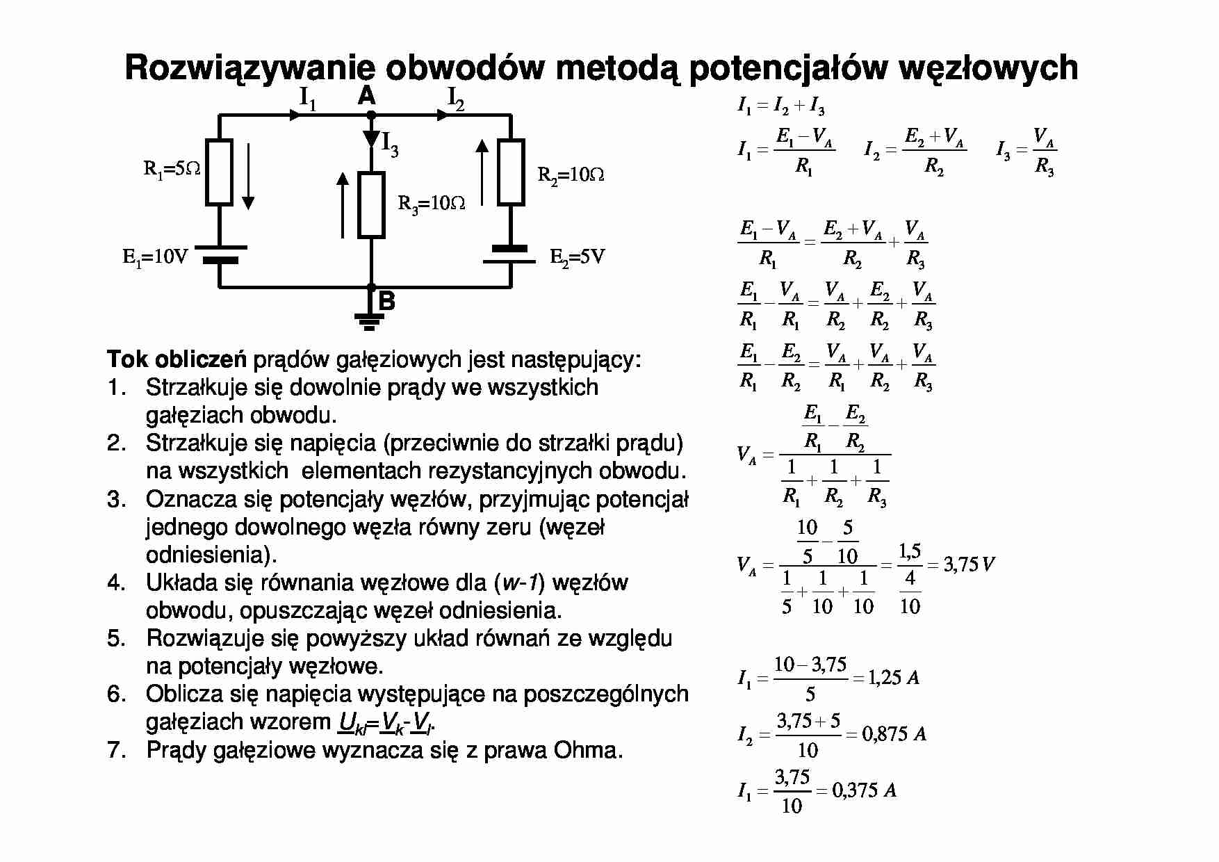 Metoda wezlowa - strona 1