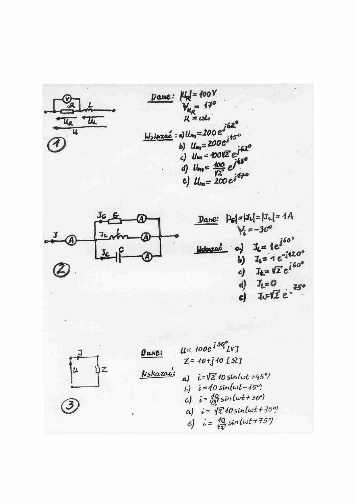 Zadania testowe - Elektrotechnika  - strona 1
