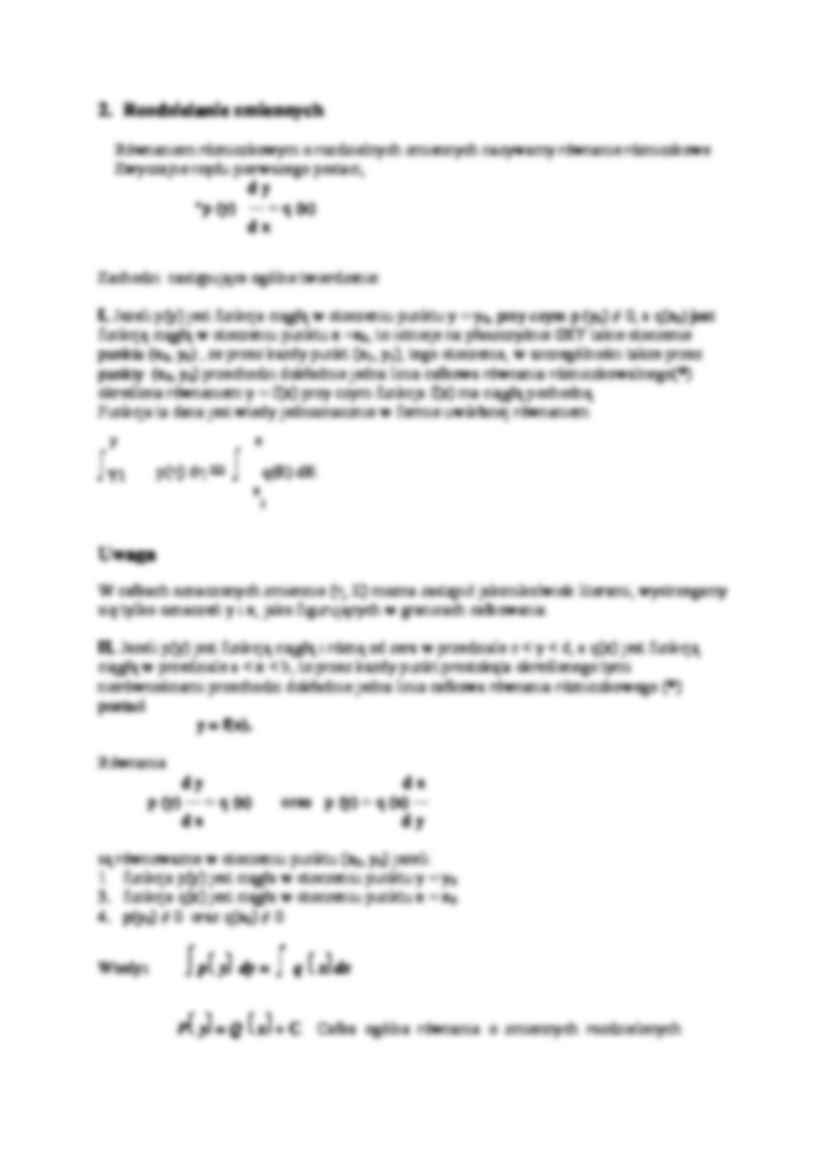 Równania rózniczkowe rzedu I - strona 2