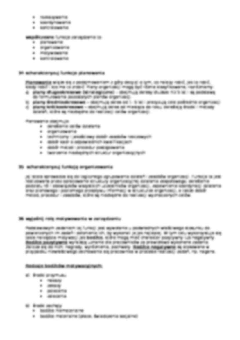 Podstawy zarządzania - pytania i odpowiedzi cz. 6 - strona 3
