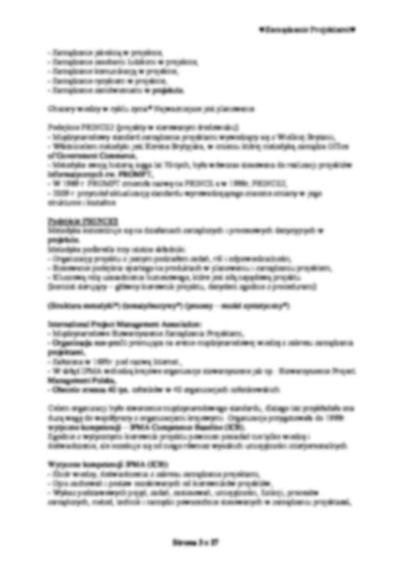 Zarządzanie projektami - charakterystyka  - strona 3