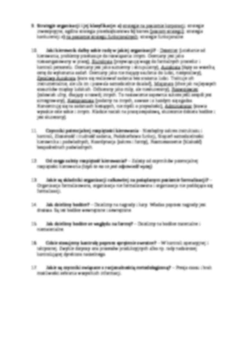 Przykładowe pytania na zaliczenie - kierowanie, zarządzanie - strona 2