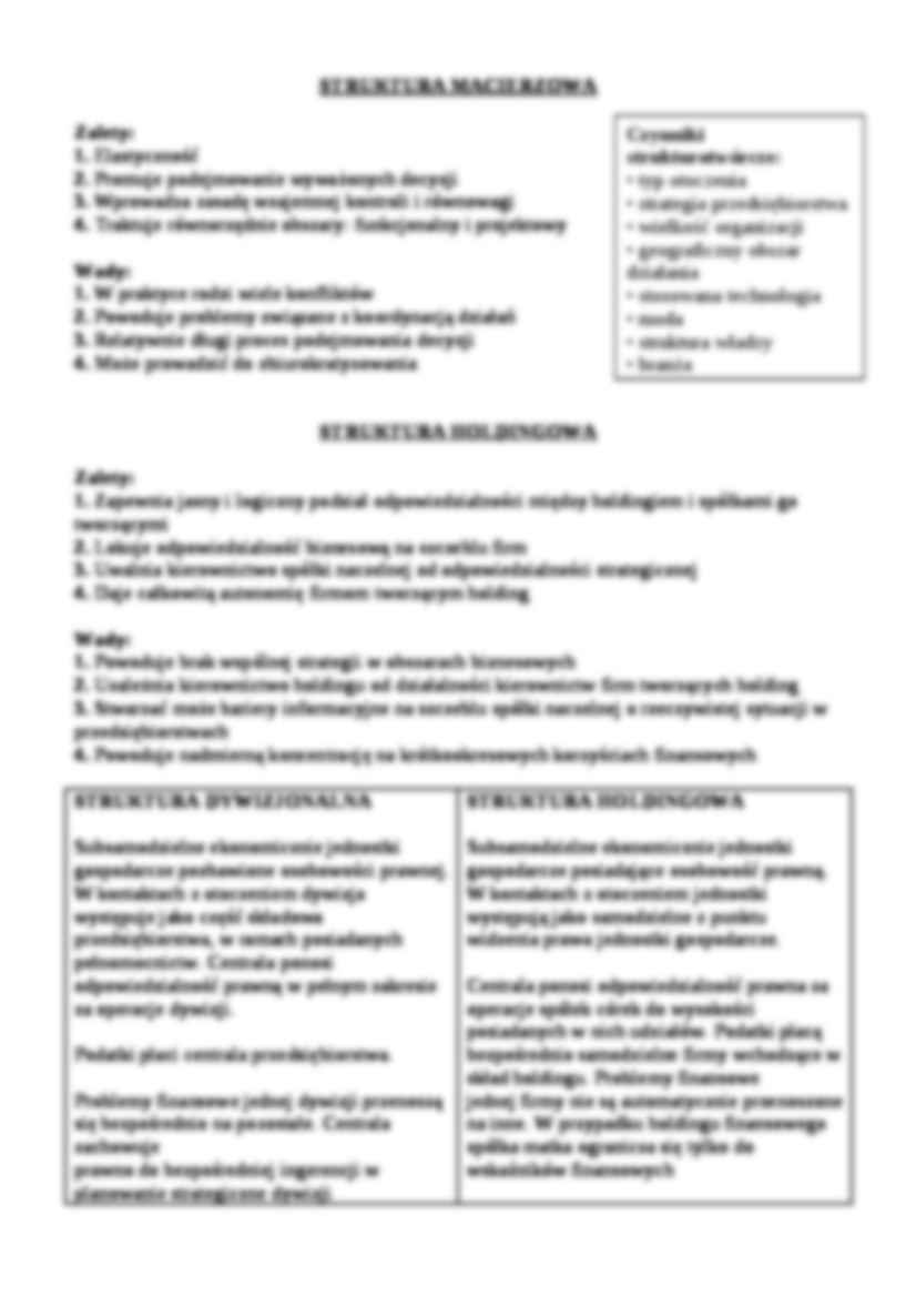 Struktury organizacyjne - wady i zalety  - strona 2