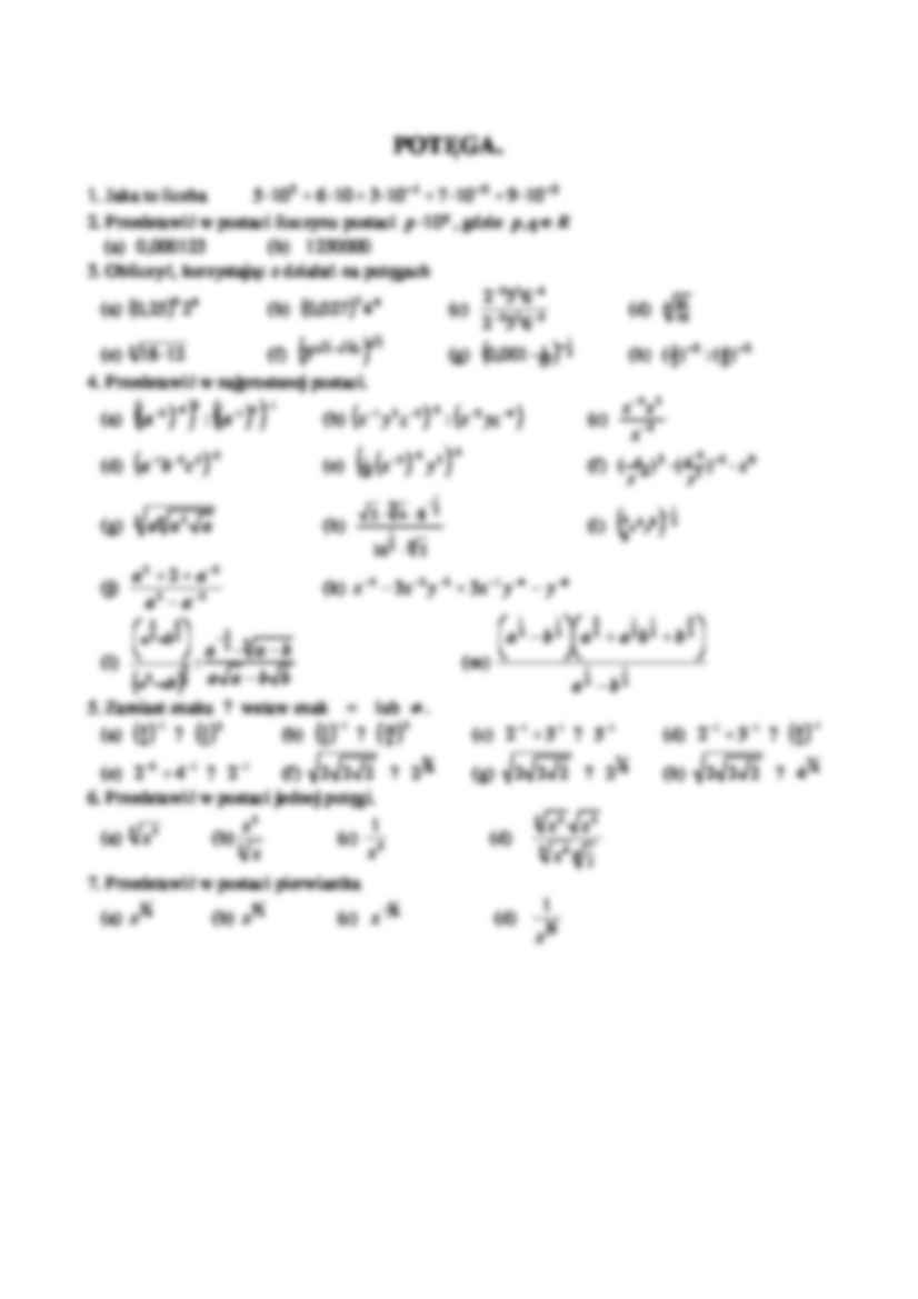 Wyrażenia algebraiczne- zadania - strona 2