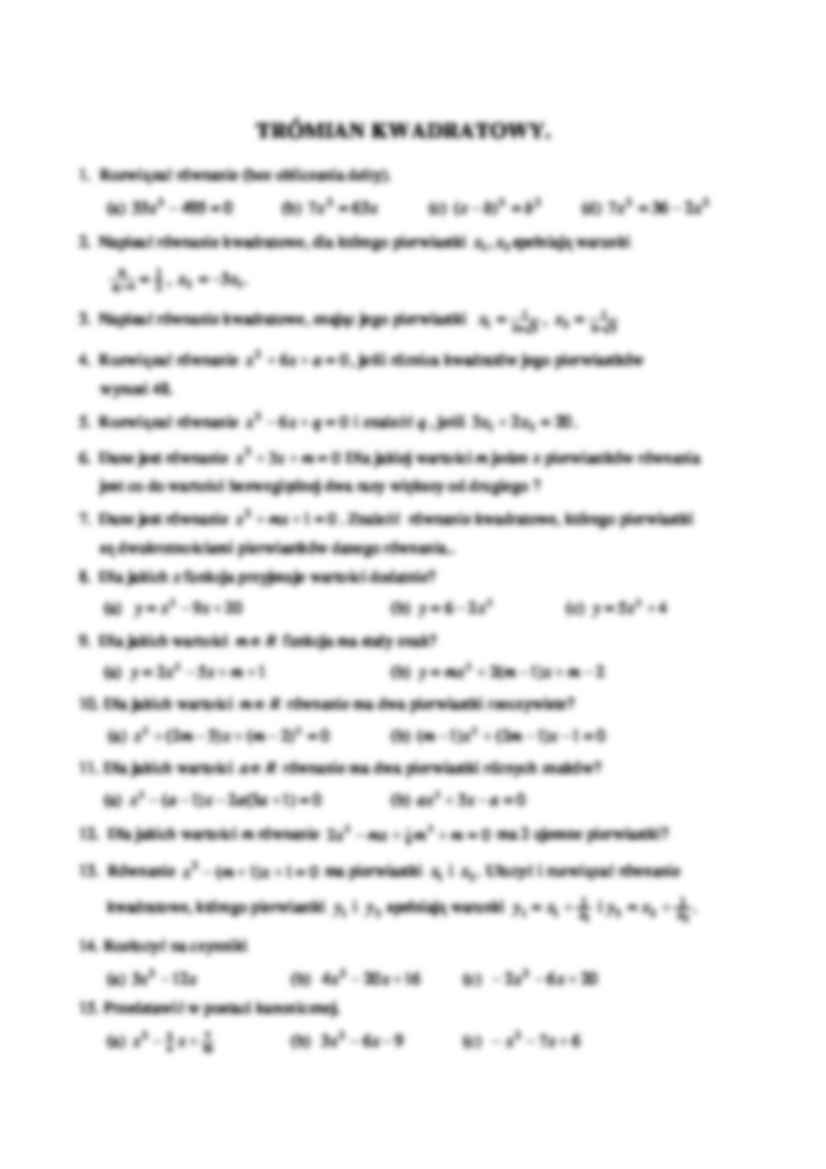Wyrażenia algebraiczne- zadania - strona 3