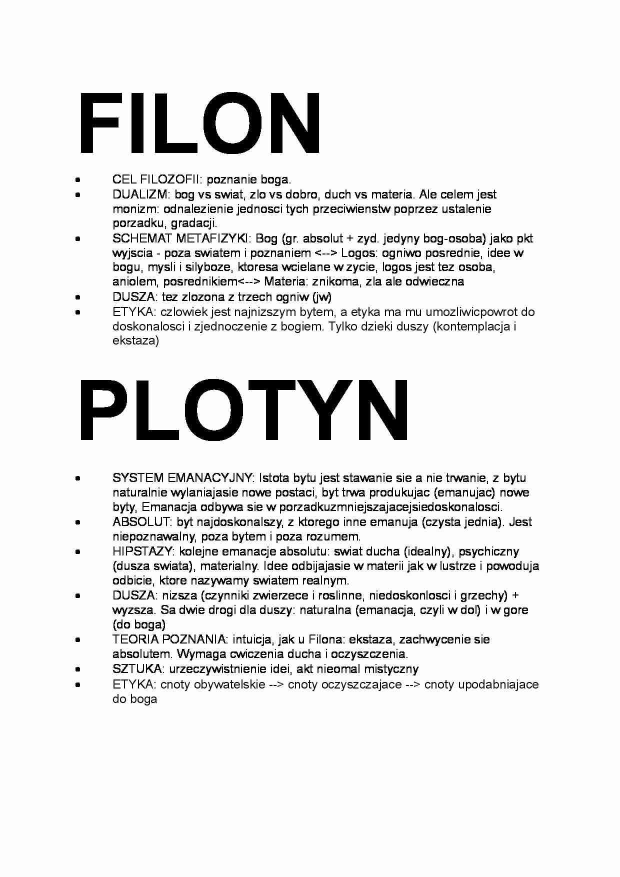 Filon, Plotyn i Demokryt z Abdery - omówienie  - strona 1