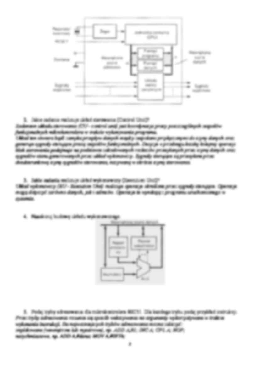 Systemy mikroprocesorowe – opracowanie - strona 2