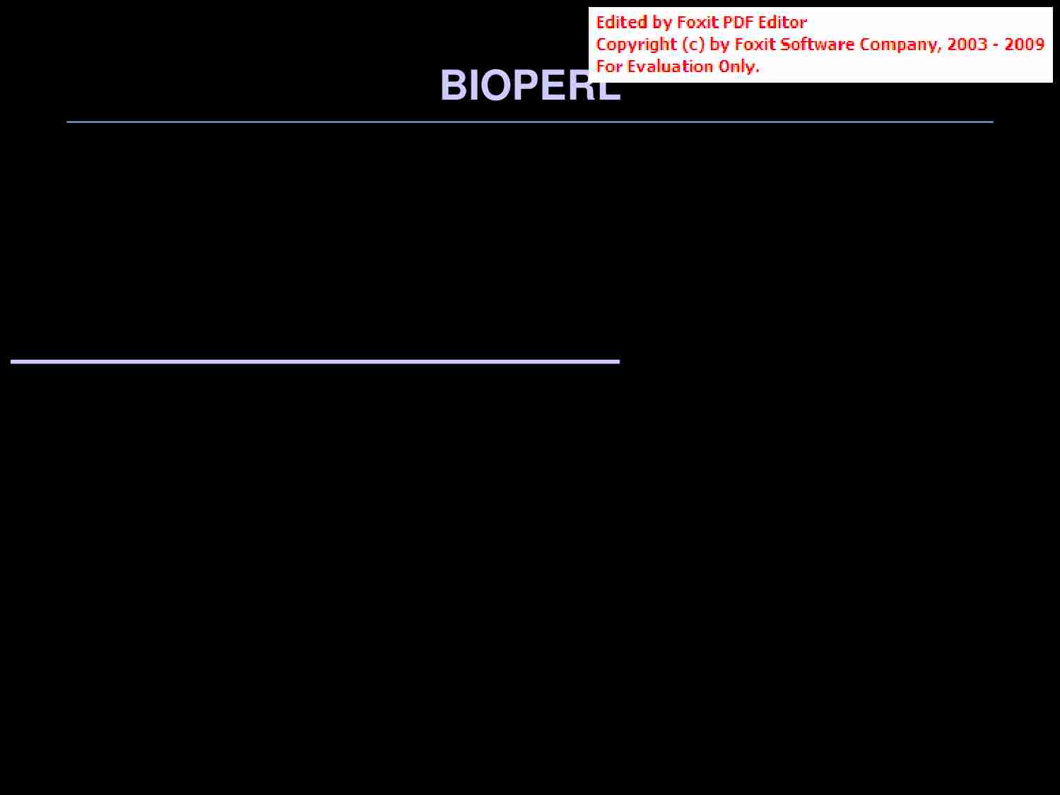 BioPerl - wykład 1 - strona 1