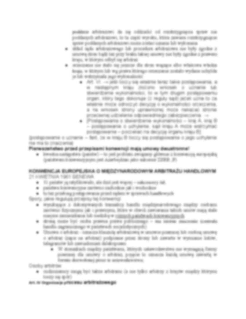 Konwencja o uznawaniu i wykonywaniu zagranicznych orzeczeń arbitrażowych - wykład - strona 3