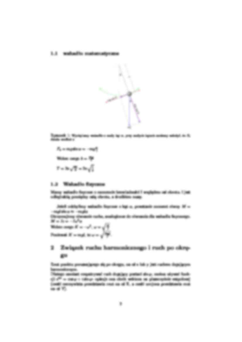 Ruch prosty harmoniczny (sprężyna, wahadło matematyczne i fizyczne) - strona 2